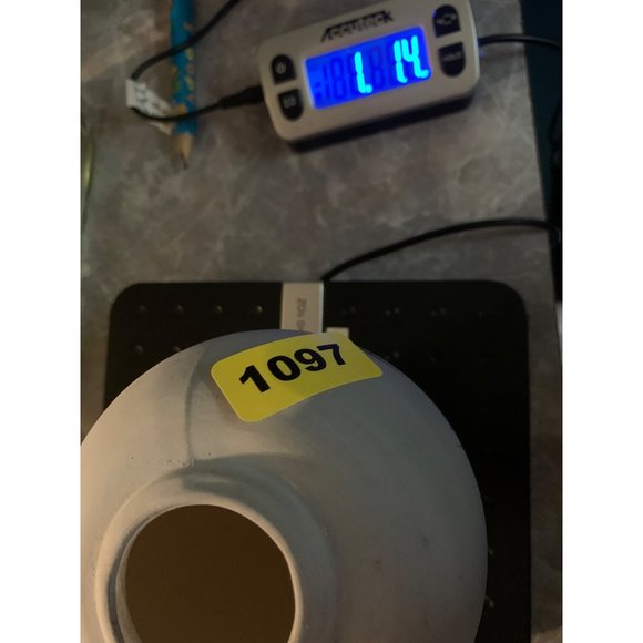 Native American Handmade Pottery Signed Todiic Wiind Southwestern 5" Vase Blue B - Picture 14 of 14